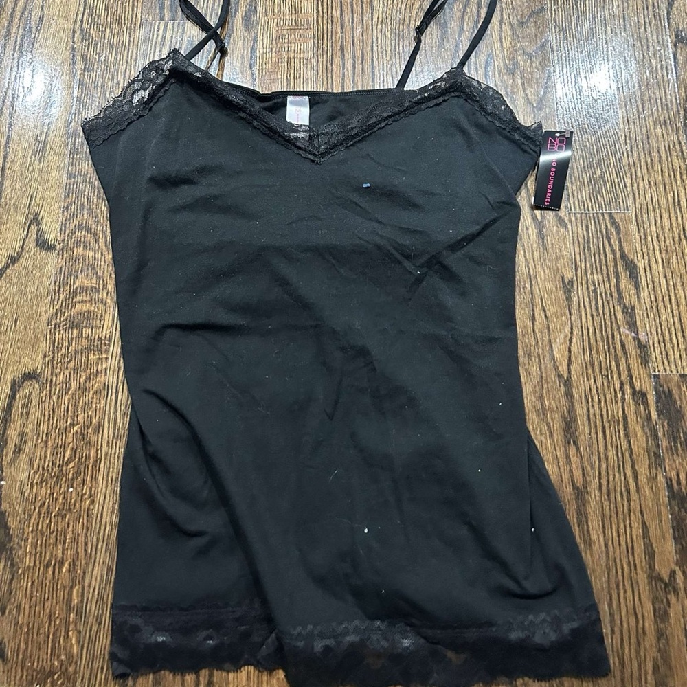 No Boundaries Black Top with Lace Detail